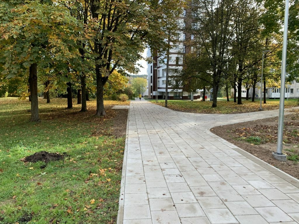 Žirmūnų trikampio modernizavimas (Tuskulėnų g.) - Bike path, Pedestrian path - construction photos