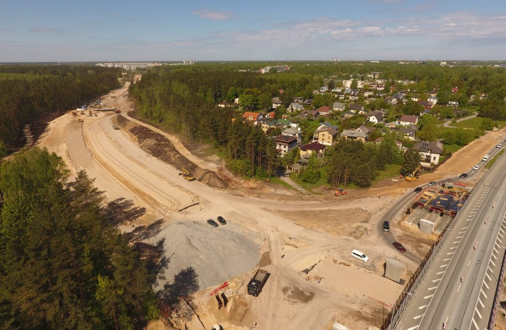 Dienvidu tilta IV kārta I posms (Jāņa Čakstes gatve) - Bike path, Pedestrian path, Road - construction photos