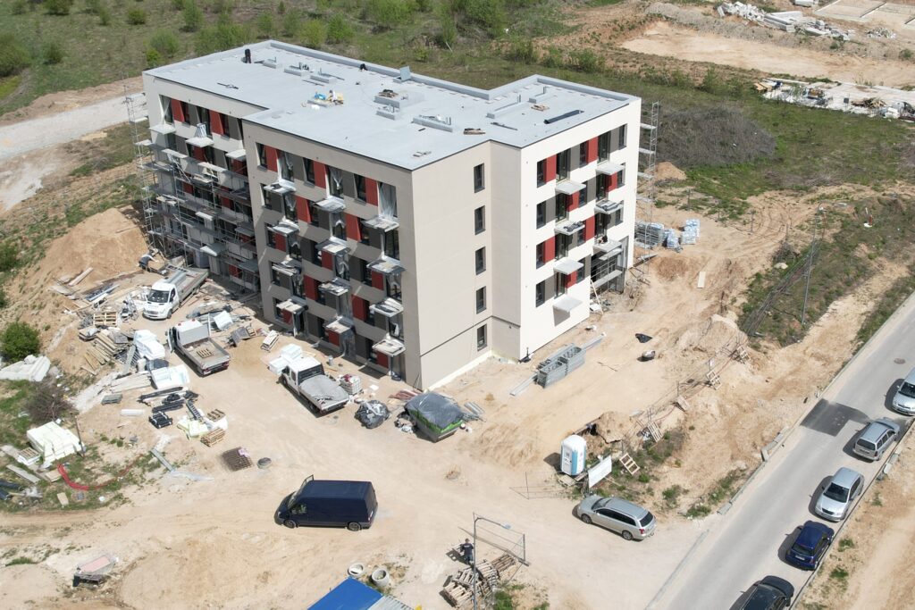 Naujasis Antakalnis (Duburio namas) (Duburio g. 4) - Multi apartment - construction photos