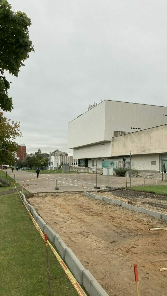 Pėsčiųjų ir dviračių takas nuo Justiniškių g. iki Pilaitės pr. (Laisvės pr.) - Bike path - construction photos
