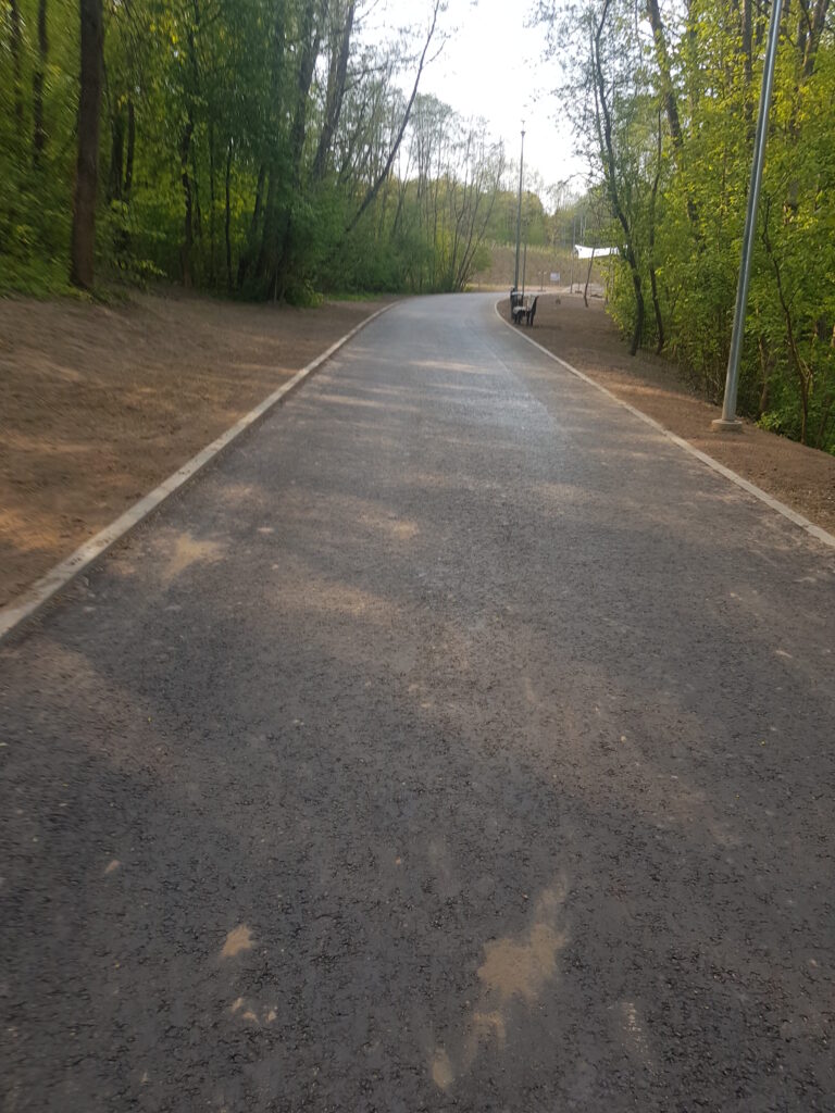 Paviršiniai nuotekų tinklai, valykla ir kaupykla Ozo g. (Šiaurinė, Ukmergės, Ozo, Miglos, Paribio, Lūšių, Elnių g.) - Izplatīšanas tīkls, Parks - būvdarbu attēli