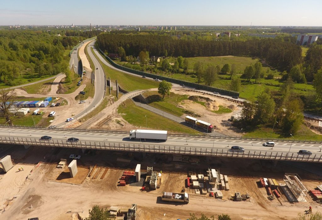 Dienvidu tilta IV kārta I posms (Jāņa Čakstes gatve) - Bike path, Pedestrian path, Road - construction photos