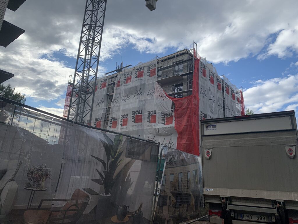 Skvero namai 1 etapas (T. Ševčenkos g. 25) - Hotel, Multi apartment - construction photos