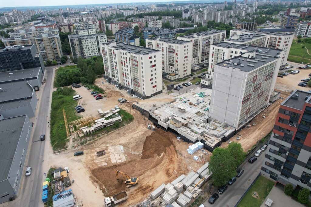 Leičių kiemas 7 etapas (Leičių g. 19) - Multi apartment - construction photos