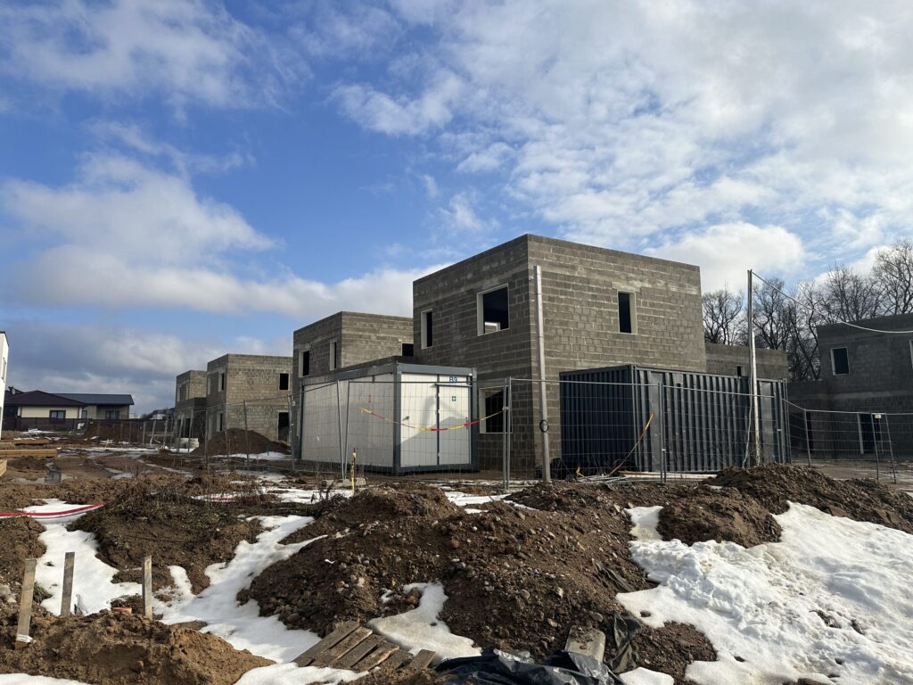 Matiškių terasos (Matiškių g. 71, 73, 75, 77, 79, 81, 83, 85) - Row housing - construction photos