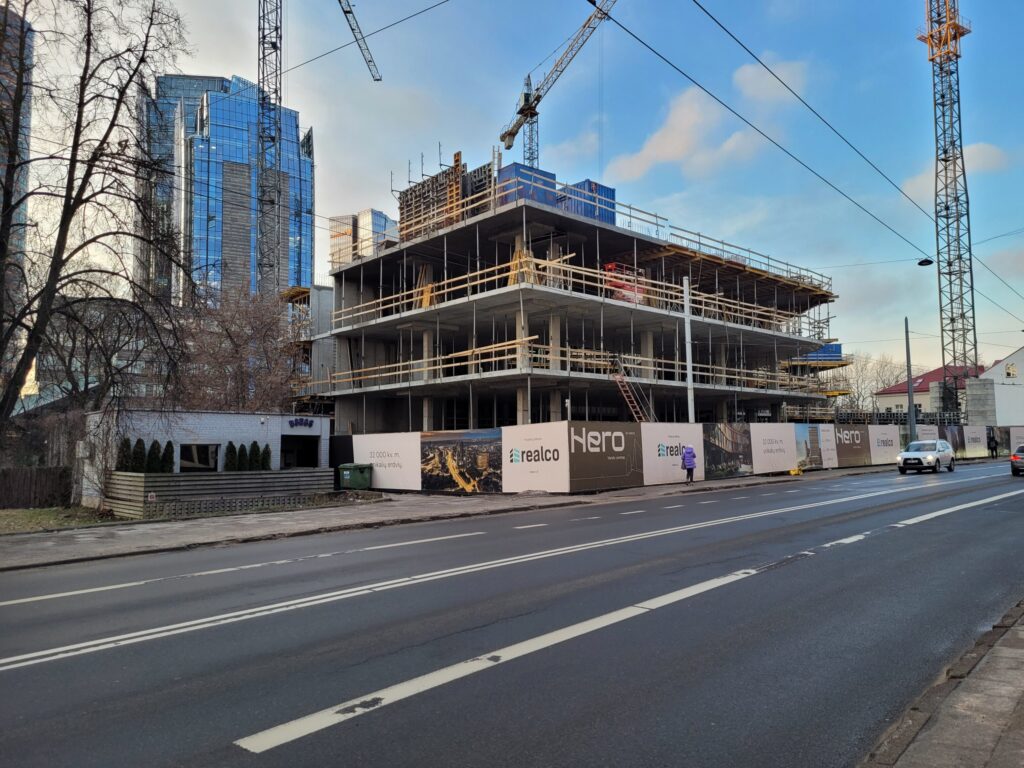 HERO (Lvivo g. 21) - Office center - construction photos