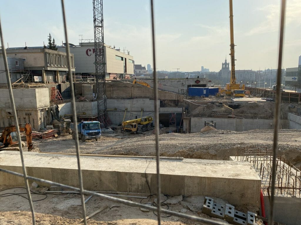 Artery (Konstitucijos pr. 18B) - Biroju centrs - būvdarbu attēli