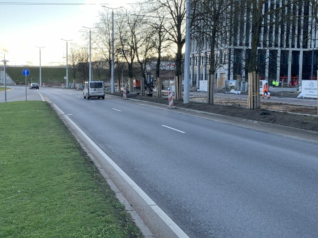 Laisvės pr. ir Oslo g. jungiamasis kelias (Laisvės pr.) - Gatvė - statybų nuotraukos