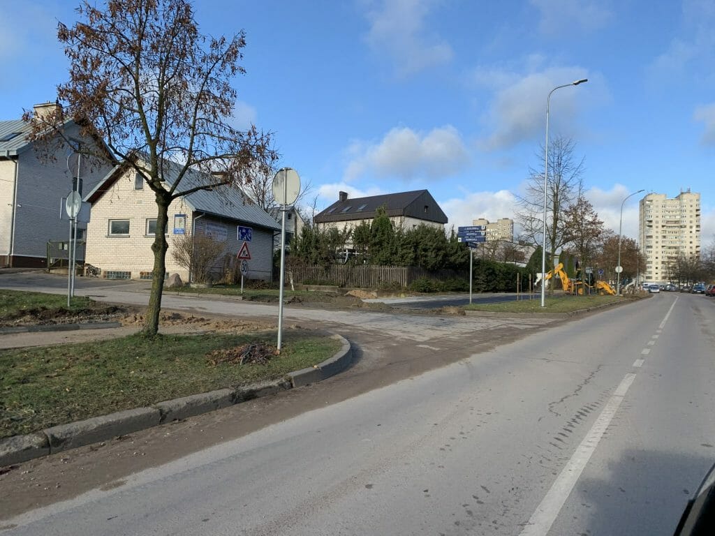 Fabijoniškių g. dviračių takas nuo Ateities g. iki Ukmergės g. (Fabijoniškių g.) - Bike path - construction photos