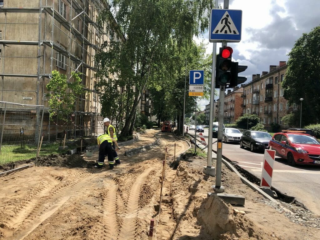 Rinktinės g. dviračių takas (Rinktinės g.) - Bike path - construction photos