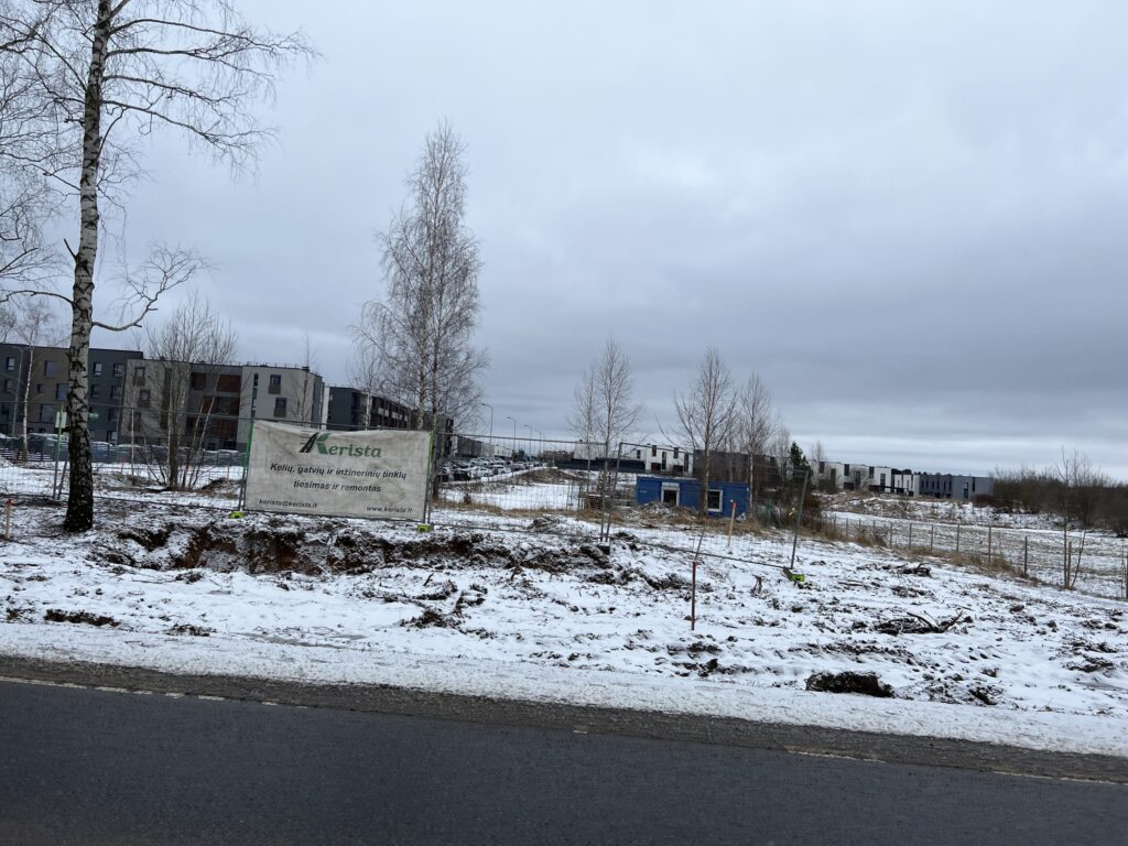 Pilaitės pr. ir Elbingo g. sankryža (Pilaitės pr.) - Jalgrattatee, Tänav - ehituse fotod