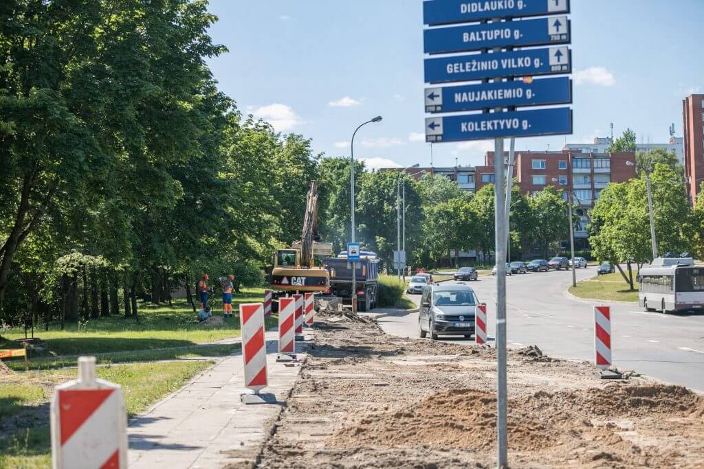 Didlaukio g. dviračių takas (Didlaukio g.) - Bike path - construction photos