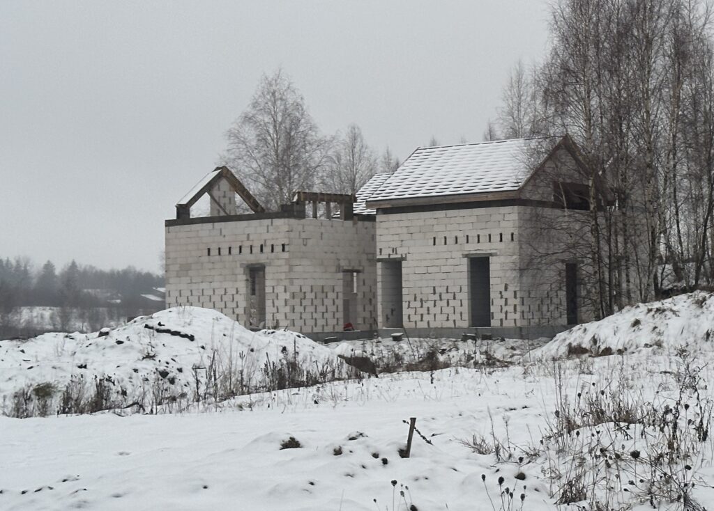 Beržų kampelis (Gluosnių g. 9A, 9B, 9C, Didžiasalio k.) - Row housing - construction photos