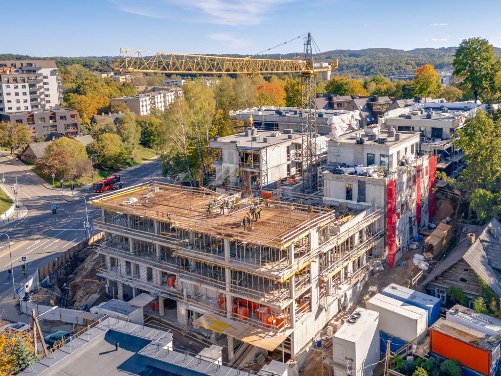 Užupio personos (Filaretų g. 25) - Multi apartment - construction photos