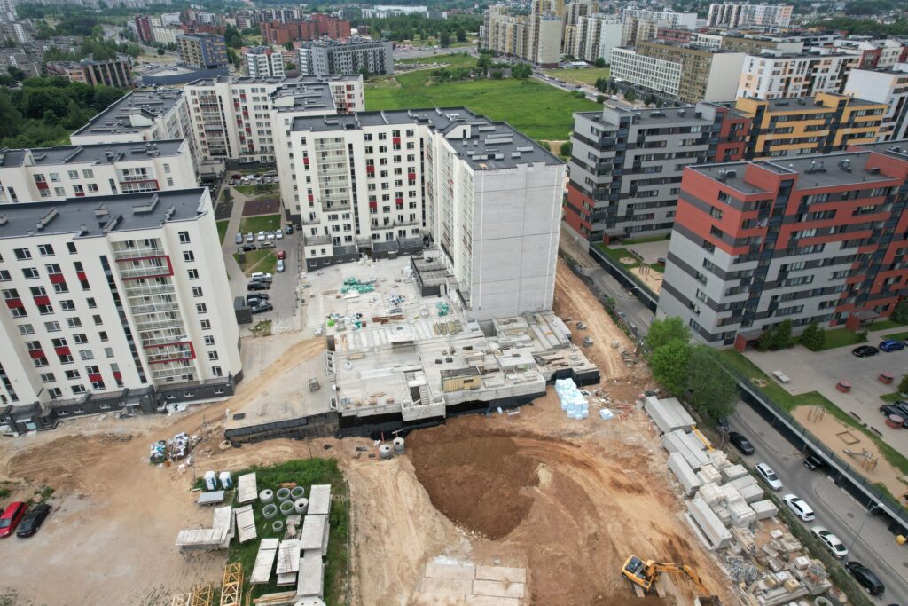 Leičių kiemas 7 etapas (Leičių g. 19) - Multi apartment - construction photos