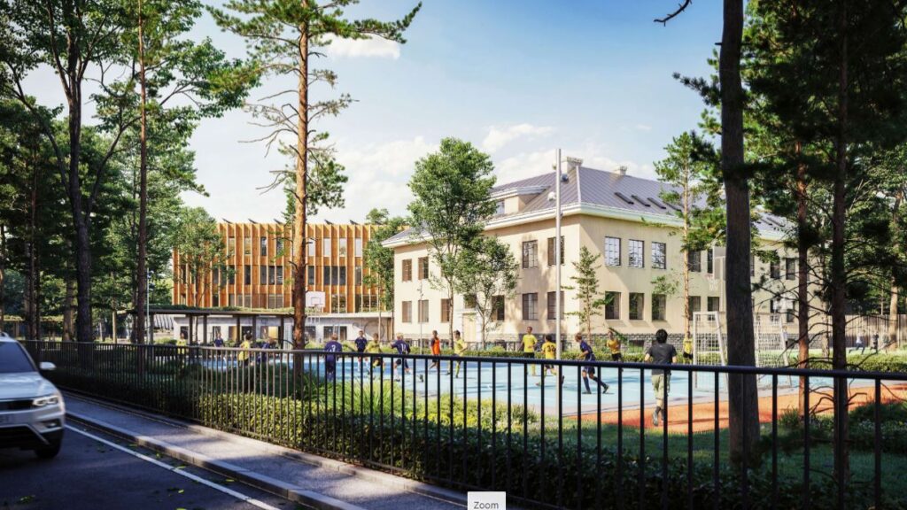 Hiiu kool (Raudtee 55) - Primary and secondary education, Sports arena - visualization