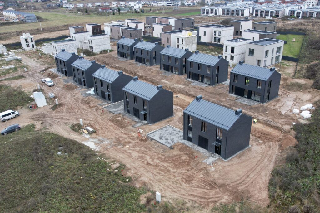 Hetitų g. kvartalas (Hetitų g. 13, 15, 17, 19, 21, 23, 25, 27, 29, 31) - Private house community - construction photos