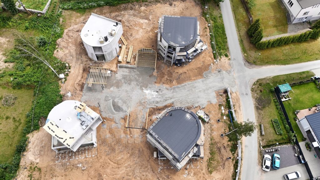 Duonos kalnas 1 etapas (Duonos Kalno g. 20, 22, 24, 26) - Private house community - construction photos