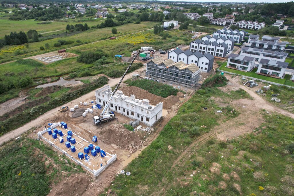 Jokūbo Šimkevičiaus g. kvartalas 4 etapas (Jokūbo Šimkevičiaus g. 22, 24) - Row housing - construction photos