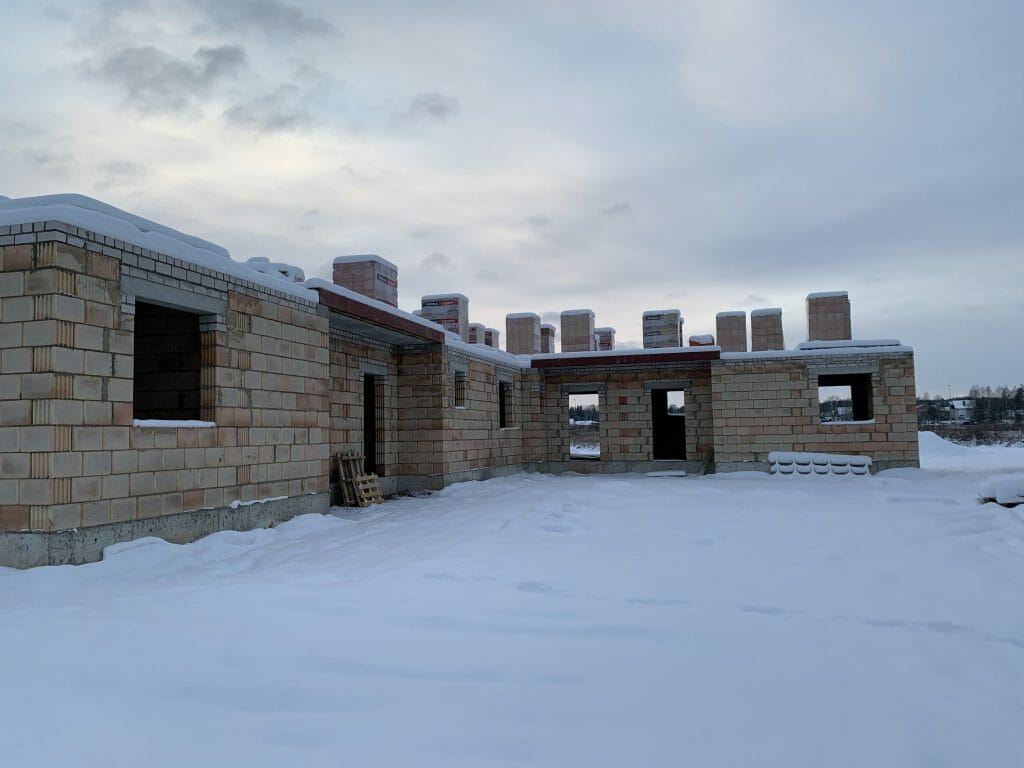 Gulbinų namai (Molėtų pl. 165) - Row housing - construction photos