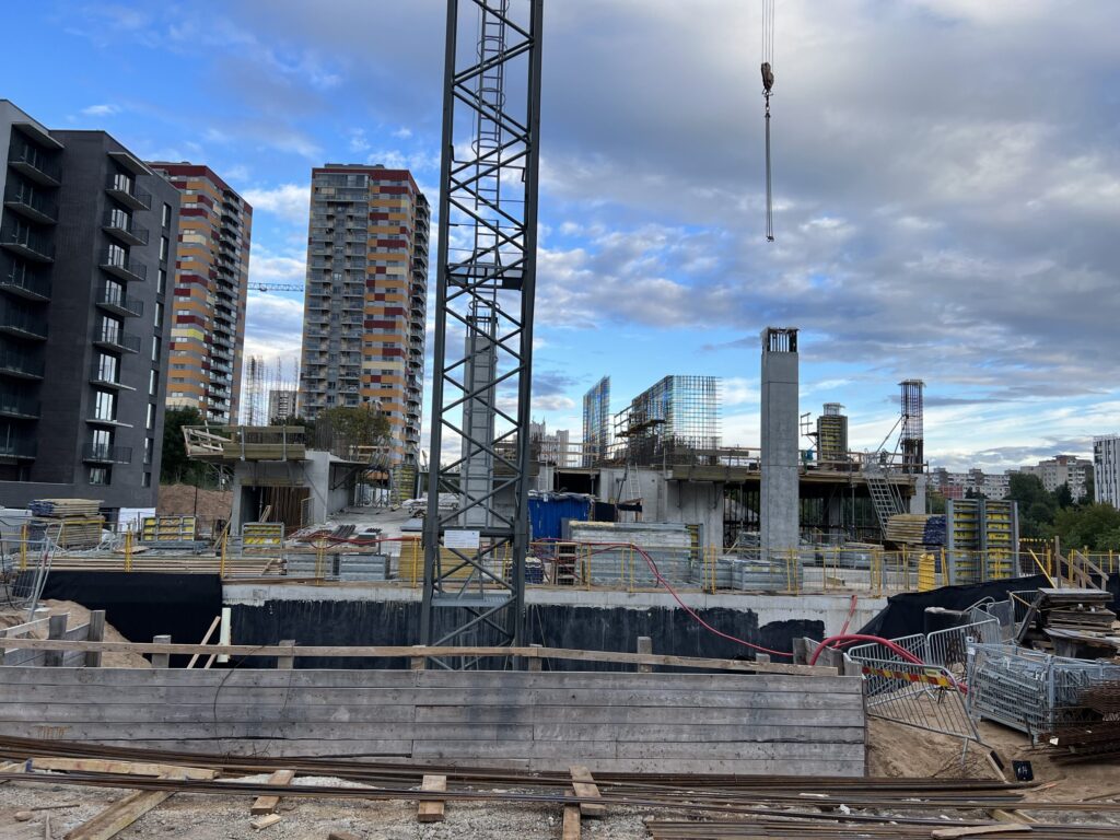 Sky Office (Spaudos g. 7) - Office center - construction photos