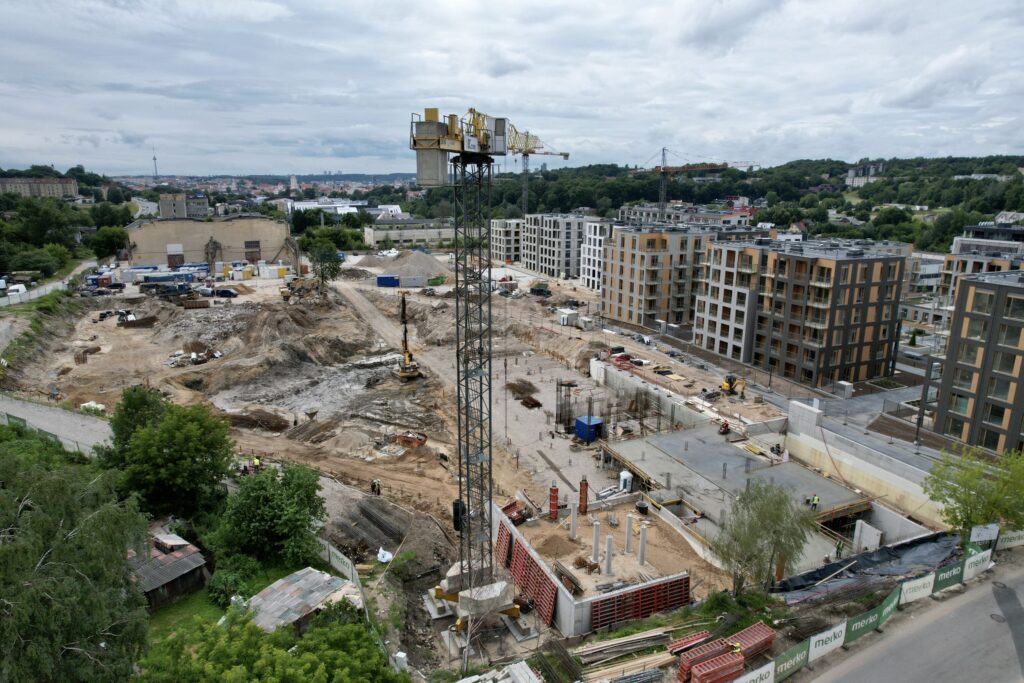 Vilnelės skverai 2 etapas (Manufaktūrų g. 7) - Multi apartment - construction photos