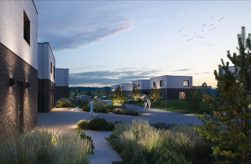 Draugystės slėnis (Užukampio g. 10, 12, 14, 16, 18, 20) - Row housing - visualization