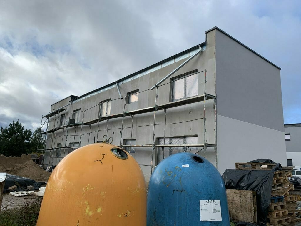 Gulbinų namai (Molėtų pl. 165) - Row housing - construction photos