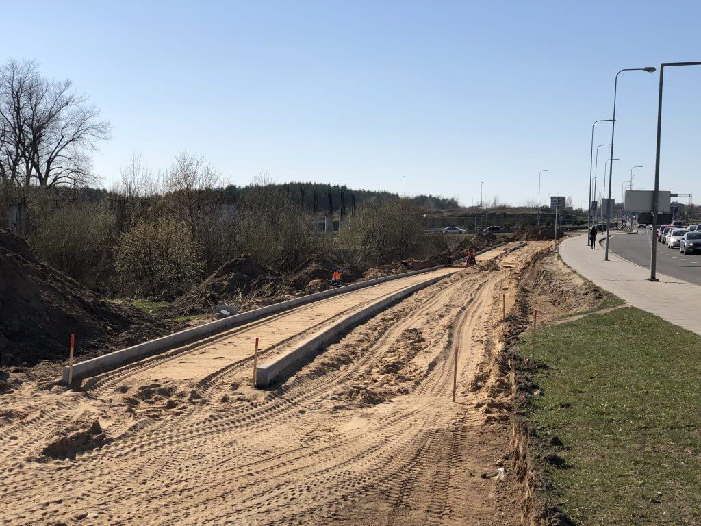 Pilaitės pr. dviračių takas (Pilaitės pr.) - Bike path - construction photos