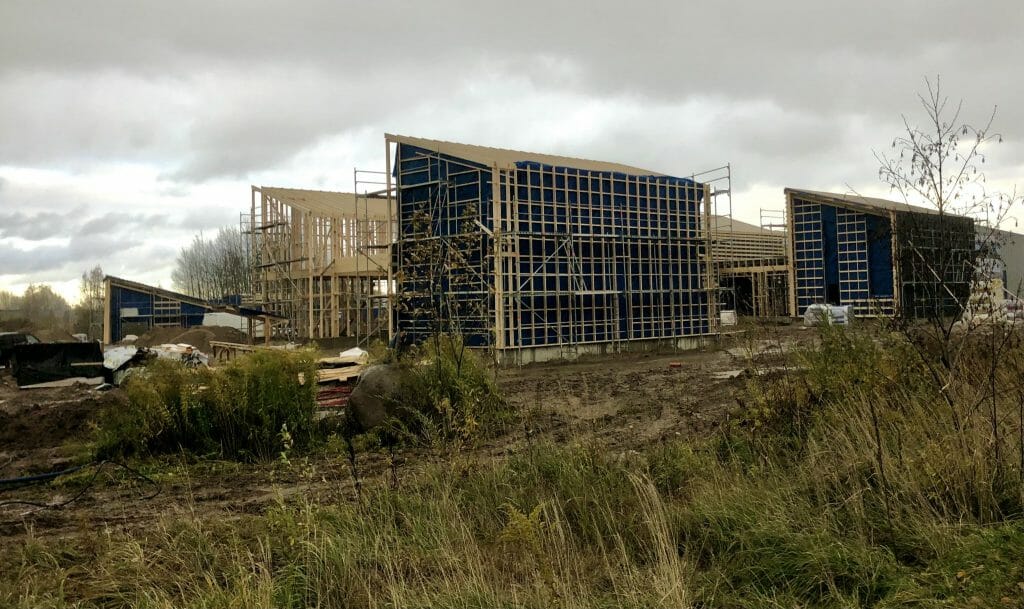 Kalno 77 (Kalno g. 73, 75, 77, 79, 83, 85, 87, Sokiškių g. 2, 4) - Privātmāju kopienas, Rindu mājas - būvdarbu attēli