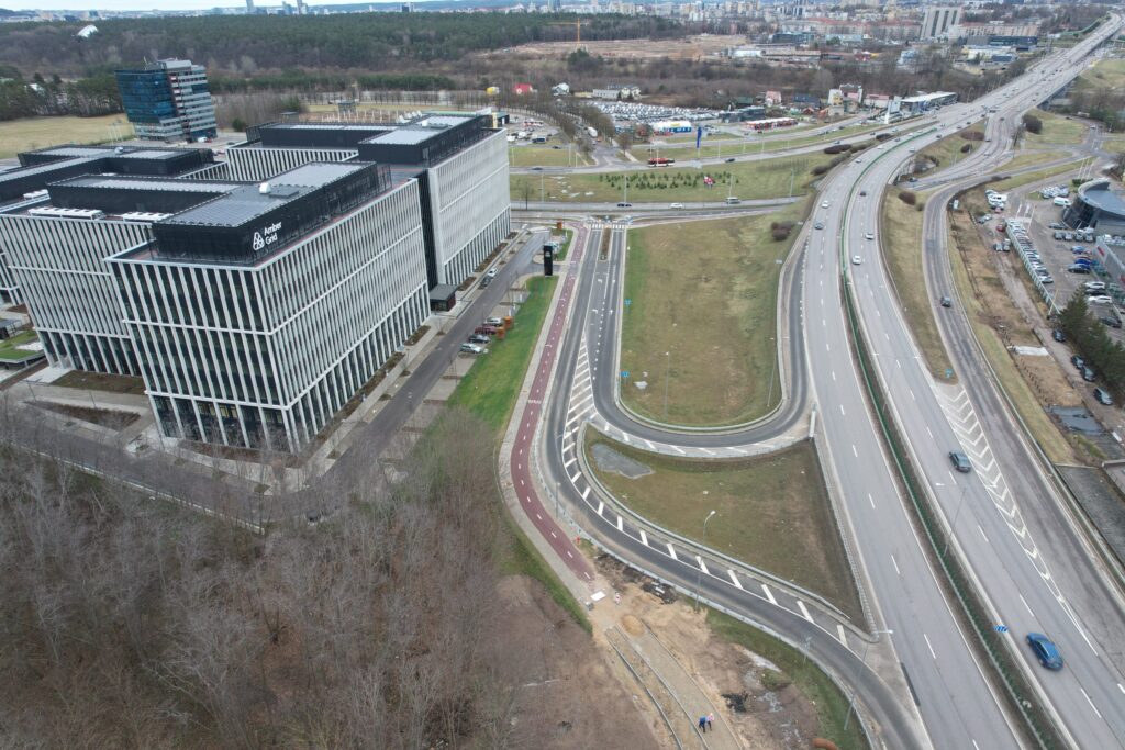 Oslo g. dviračių ir pėsčiųjų takas iki viaduko (Oslo g.) - Bike path - construction photos