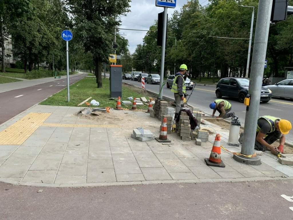 Žirmūnų trikampio modernizavimas (Tuskulėnų g.) - Bike path, Pedestrian path - construction photos
