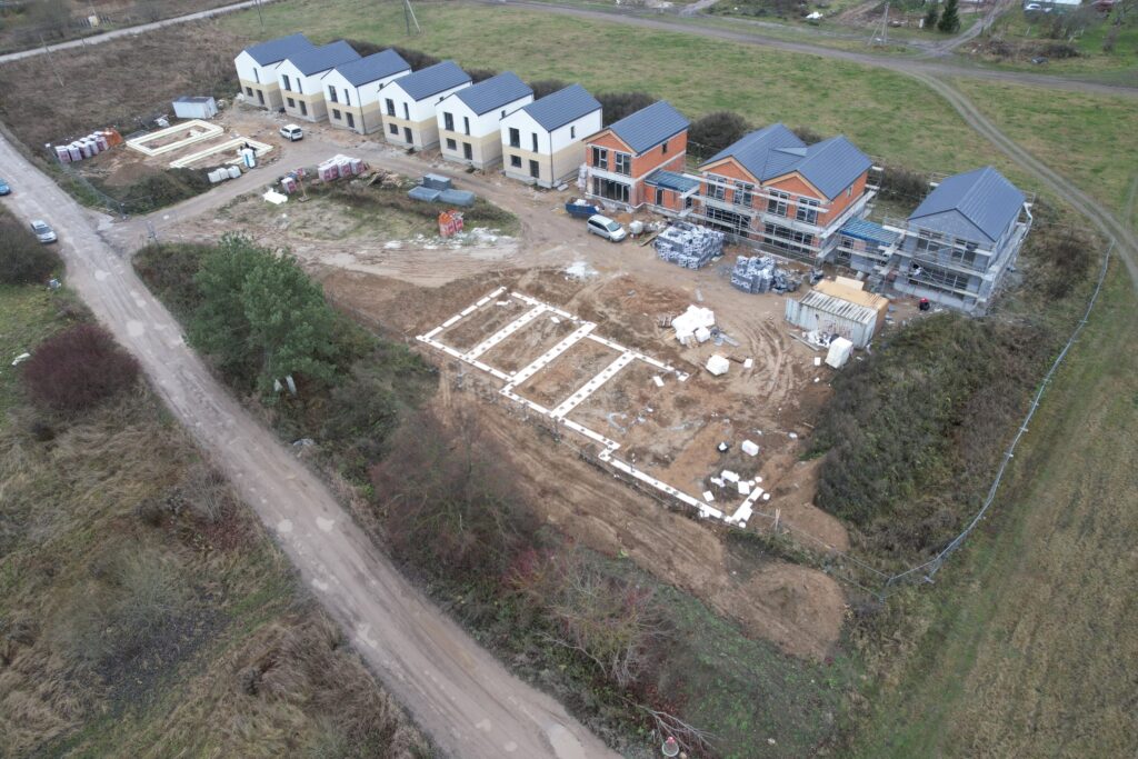 Kalnėnų namai (Keltų g. 10, 12, 18) - Row housing - construction photos