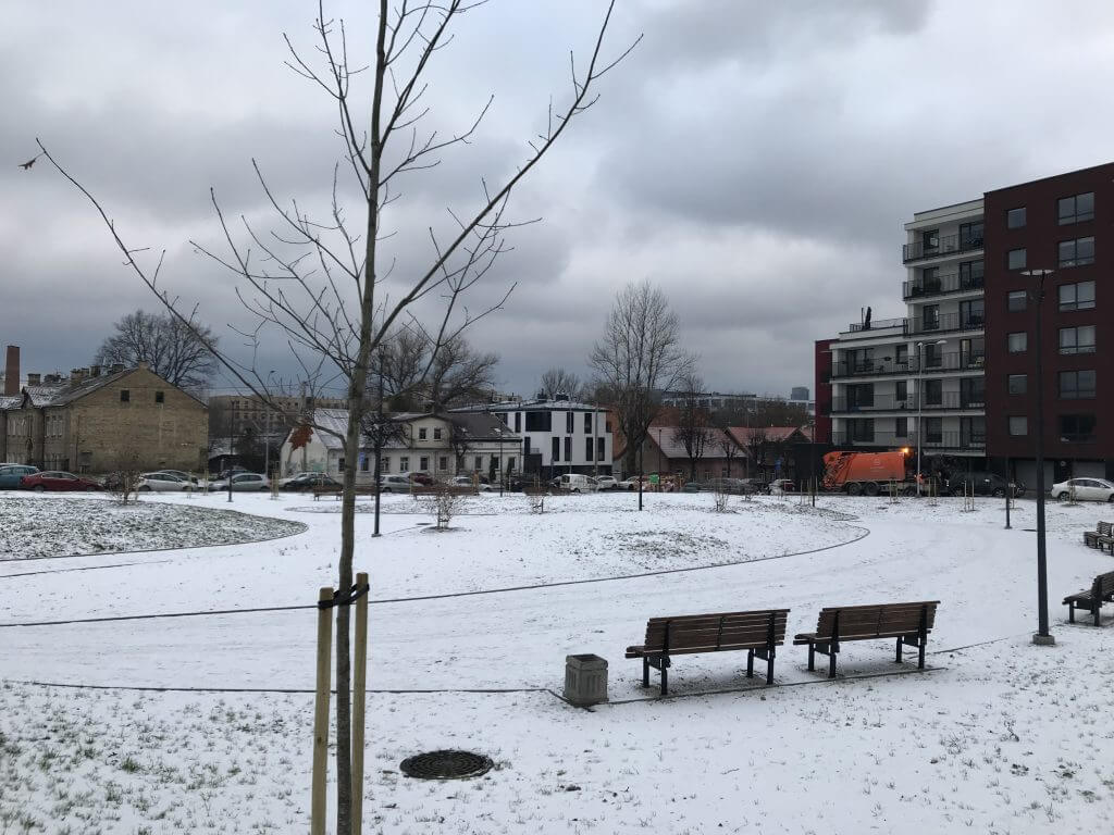 Naujamiesčio skveras (Algirdo g.) - Square - construction photos