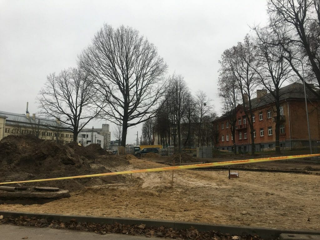 K. Petrausko g. ir M. Jankaus g. skveras (M. Jankaus g.) - Square - construction photos