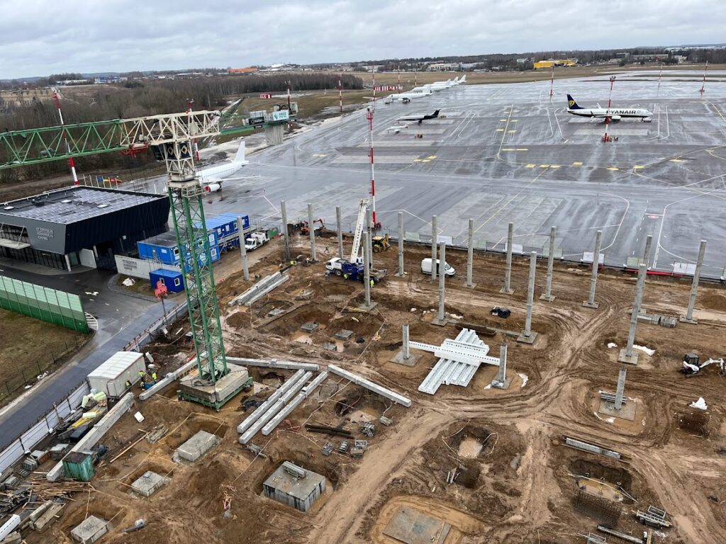 VNO išvykimo terminalas (Rodūnios kel. 2) - Lidosta - būvdarbu attēli