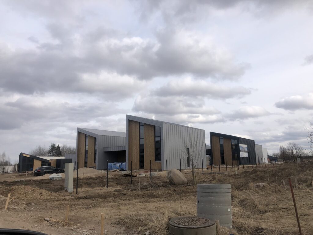 Kalno 77 (Kalno g. 73, 75, 77, 79, 83, 85, 87, Sokiškių g. 2, 4) - Privātmāju kopienas, Rindu mājas - būvdarbu attēli