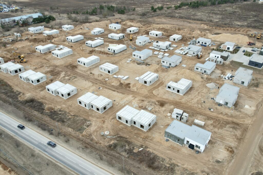 Trakų kaimynystė 1 etapas (Zubiškių g. 2 - 82) - Private house community - construction photos