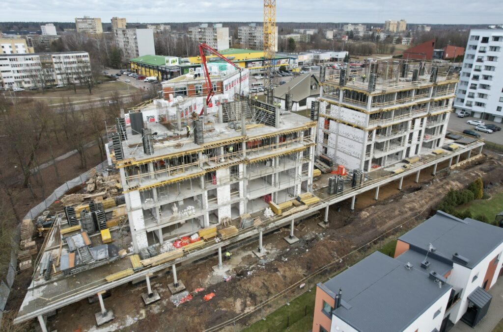 Krėvės 80 2 etapas (V. Krėvės pr. 80F) - Multi apartment - construction photos