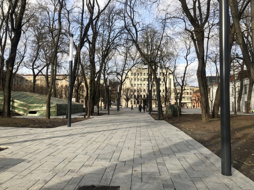 Miesto sodas (Laisvės al.) - Park - construction photos