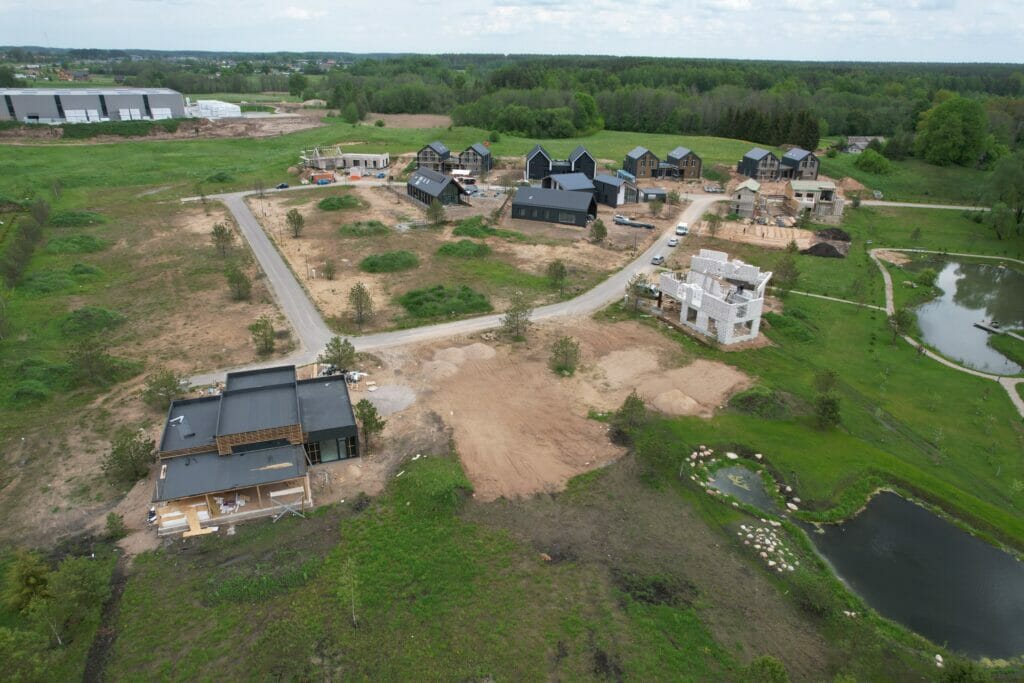Versmių parkas (Versmių g. 2, 4, 6, 7, 8, 9, 10, 11, 12, 13, 15, 16, 17, 19 - 47) - Land plots, Private house community - construction photos
