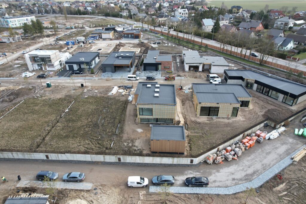 NOA namai (Perkūno al., Pūgos al., Kaitros al., Vandenio al.) - Private house community - construction photos