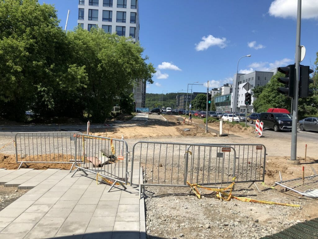 Žalgirio g. dviračių takas (Žalgirio g.) - Bike path - construction photos