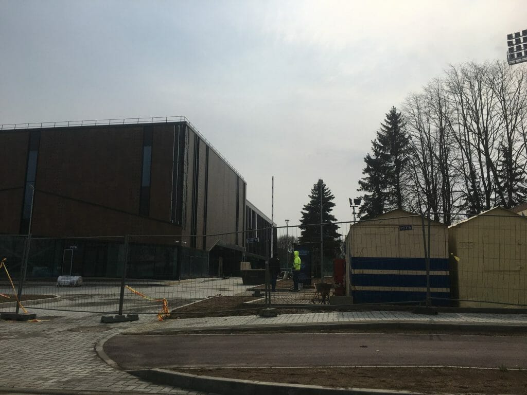 Futbolo mokyklos ir baseino pastato konversija 1 etapas (Paryžiaus Komunos g. 16A) - Sporta būve - būvdarbu attēli