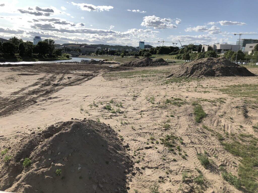 Neries dešiniosios krantinės (Upės g.) - Bike path, Sports field or court, Waterside - construction photos
