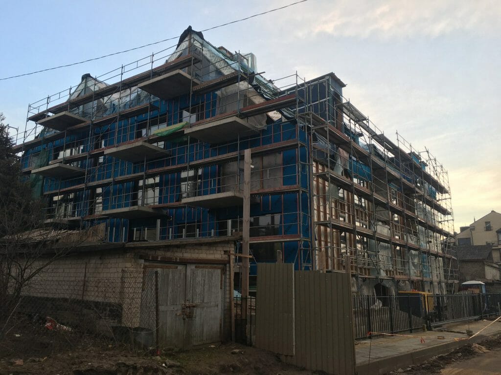 Aukštupis (Krivūlės g. 9) - Multi apartment - construction photos
