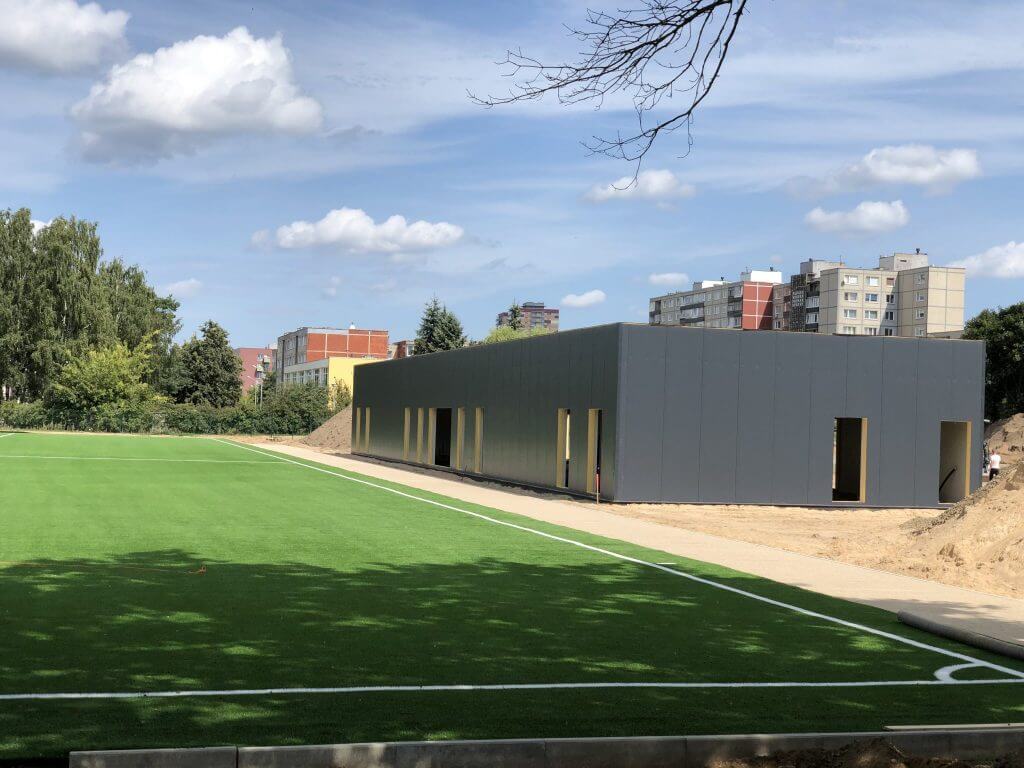 Ryto gimnazijos stadionas (Dariaus Gerbutavičiaus g. 9) - Sporta būve - būvdarbu attēli