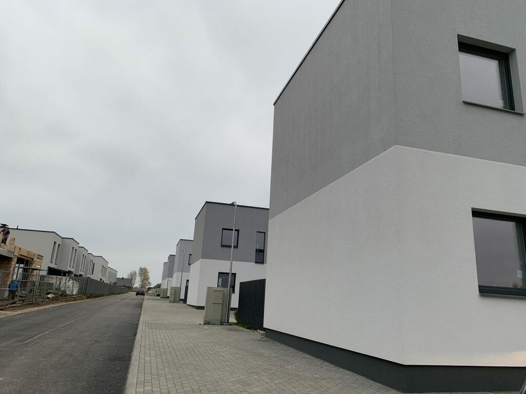 Gulbinų namai (Molėtų pl. 165) - Row housing - construction photos