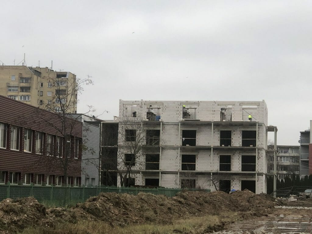 Naujoji Dainava 1 etapas (Garažų g. 23) - Multi apartment - construction photos