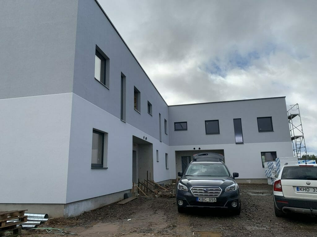 Gulbinų namai (Molėtų pl. 165) - Row housing - construction photos